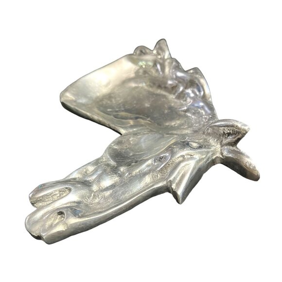 Horse Head Trinket Dish Catch All Sculpture Made in Mexico 6"x6" Equestrian - Picture 3 of 5